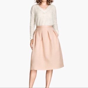 H&M Blush Midi Skirt Sz 10